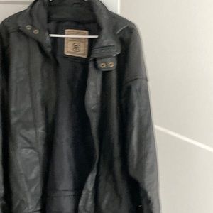Black leather jacket